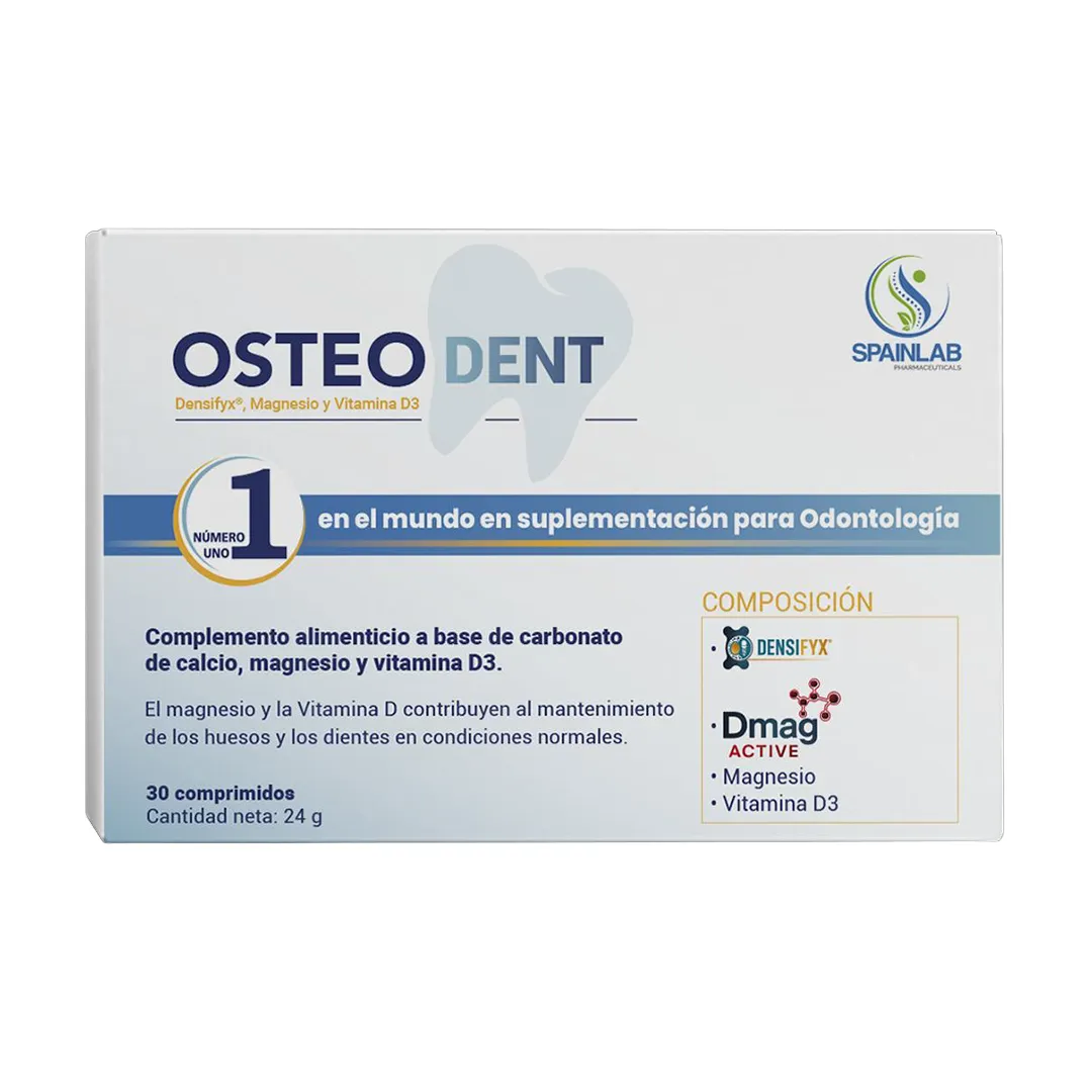 OSTEODENT® complemento alimenticio para salud ósea y periodontal en ortodoncia