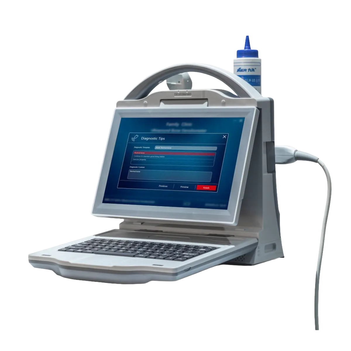 Equipo médico BMD-A3 densitómetro óseo portátil por ultrasonidos para diagnóstico de densidad ósea y osteoporosis.